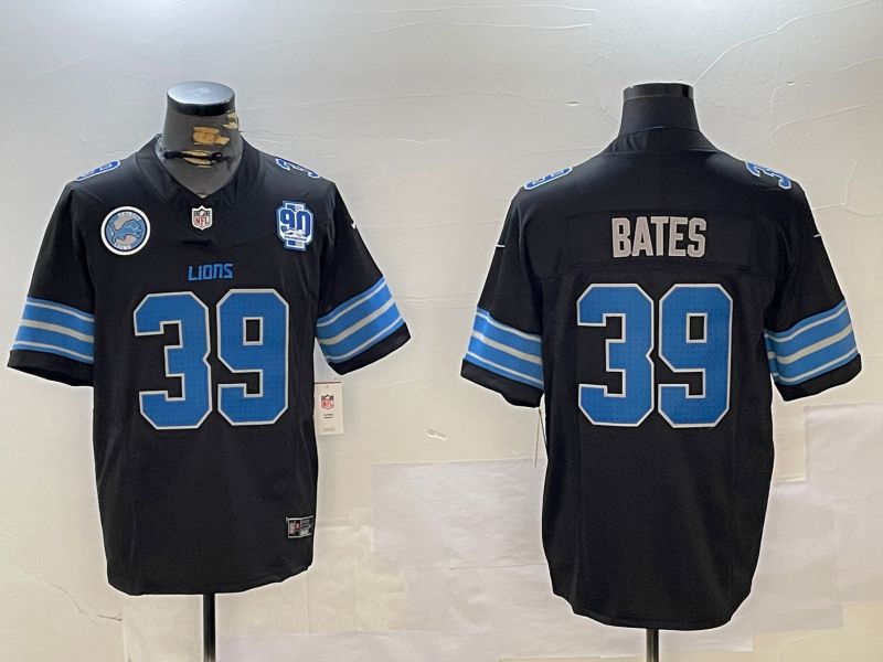 Men Detroit Lions #39 Bates Black three generations 2024 Nike Limited NFL Jersey style 4->detroit lions->NFL Jersey